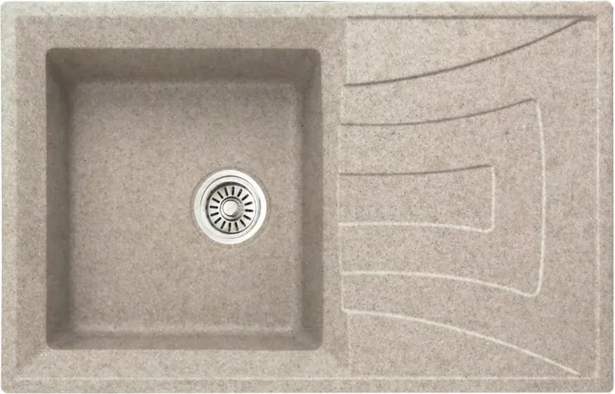 Chiuveta compozit Inter Ceramic finisaj bej-nisip 78x50 cm cu picurator