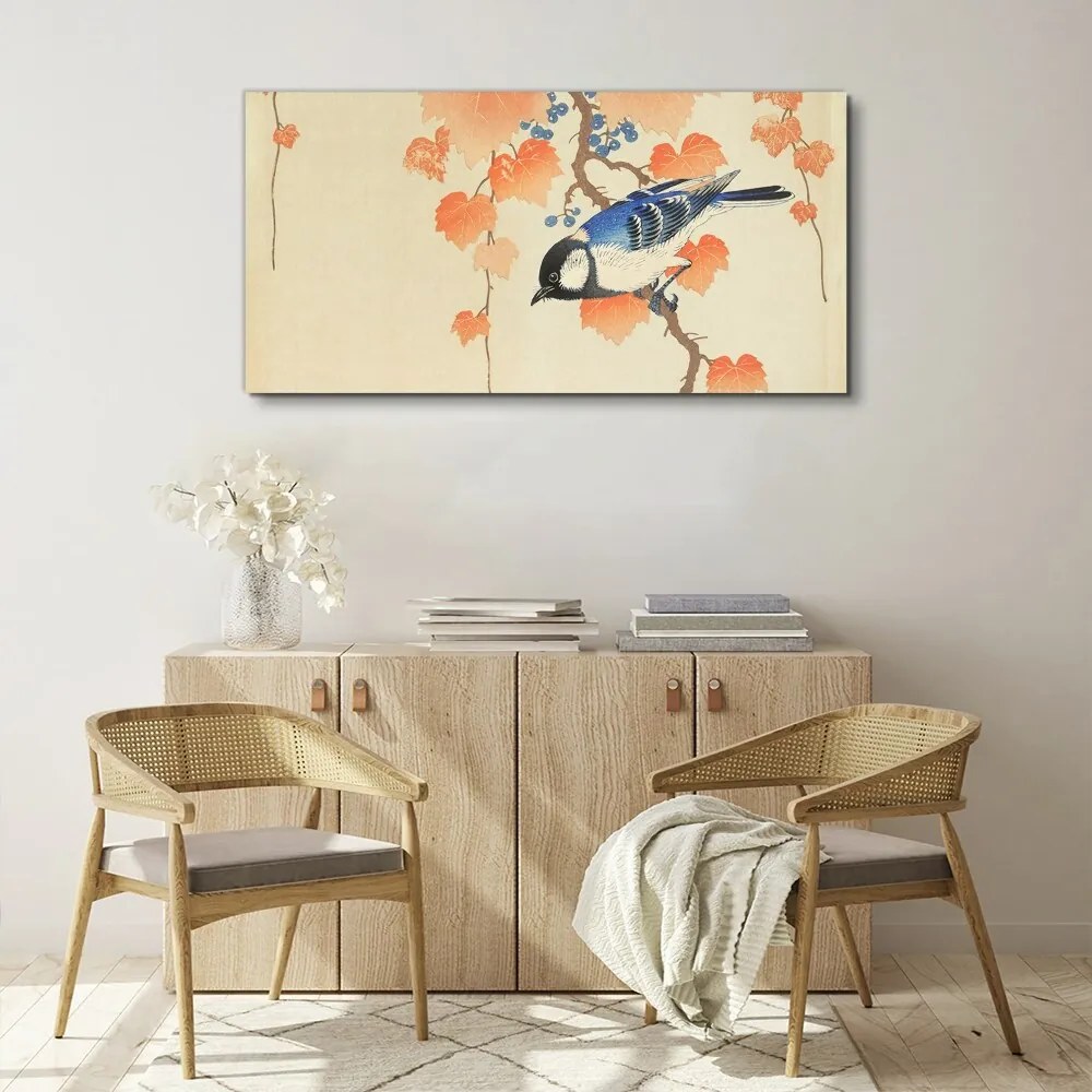 Tablou canvas ramuri frunze animale pasăre