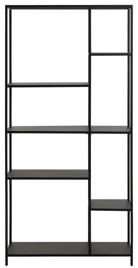 Bibliotecă neagră din metal 80x165 cm Newcastle – Actona
