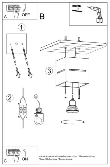 Plafonieră LOBO 1xG9/40W/230V alb