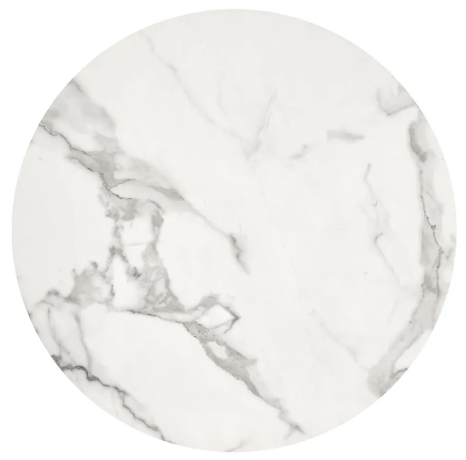 Masa Morata marmura alba / auriu – Ø79 x h74 cm