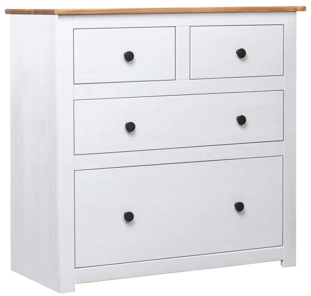 282657 vidaXL Servantă, alb, 80 x 40 x 83 cm, lemn de pin, gama Panama