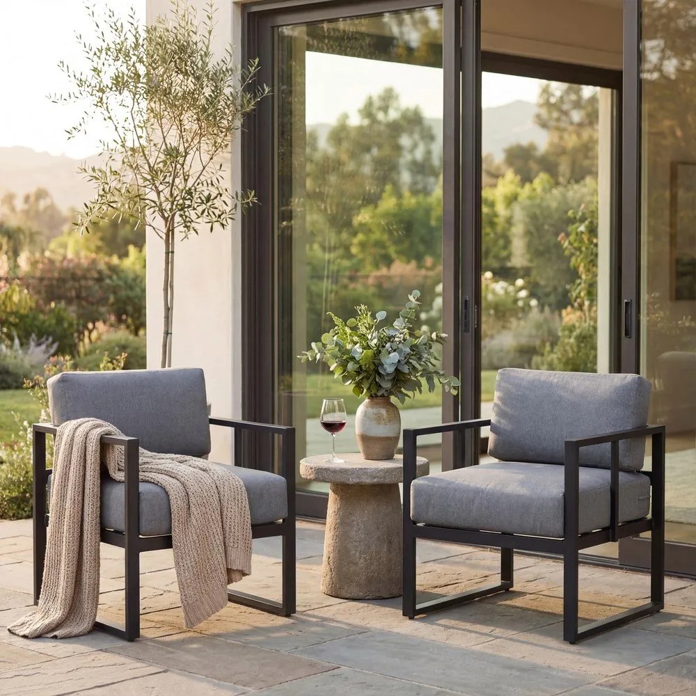 Fotoliu de grădină gri grafit Bellisima - Bonami Selection