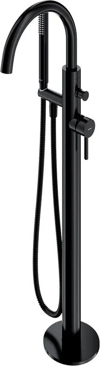 Baterie cada-dus freestanding Omnires Y monocomanda finisaj negru semimat