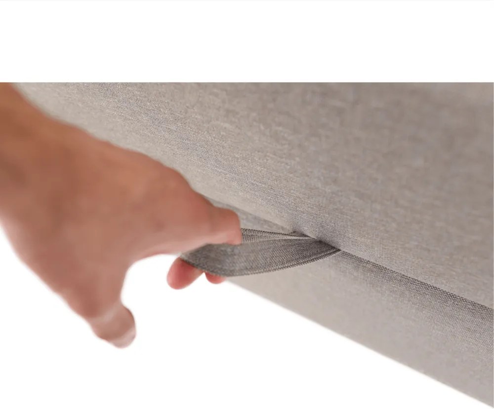 Pat tip BOXSPRING 120x200, taupe gri-maro, FERATA TV KOMFORT