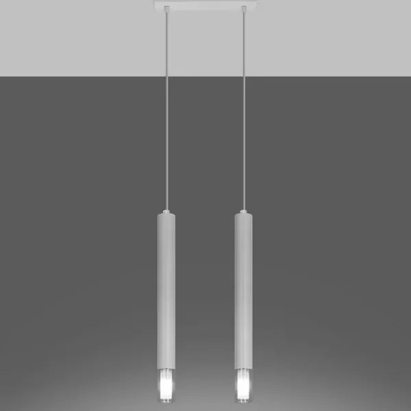 Lustră pe cablu VIZIER 2xG9/40W/230V albă Sollux SL.0958