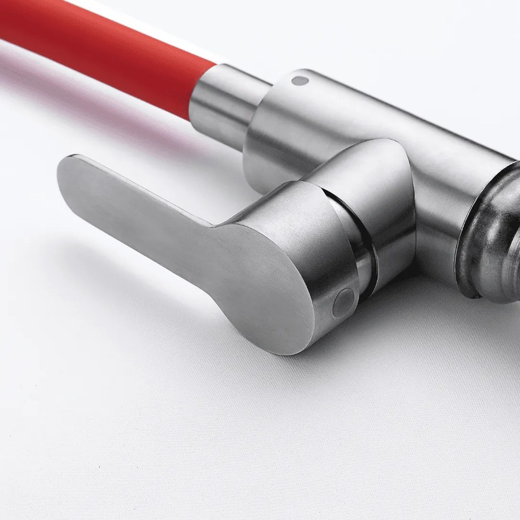 Baterie bucătărie cu pipă flexibilă - 264 oțel inoxidabil P14A