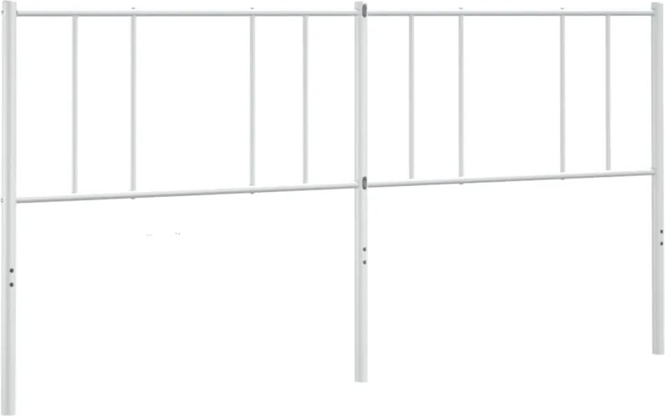vidaXL Tăblie de pat de schimb metalică, alb, 193 cm