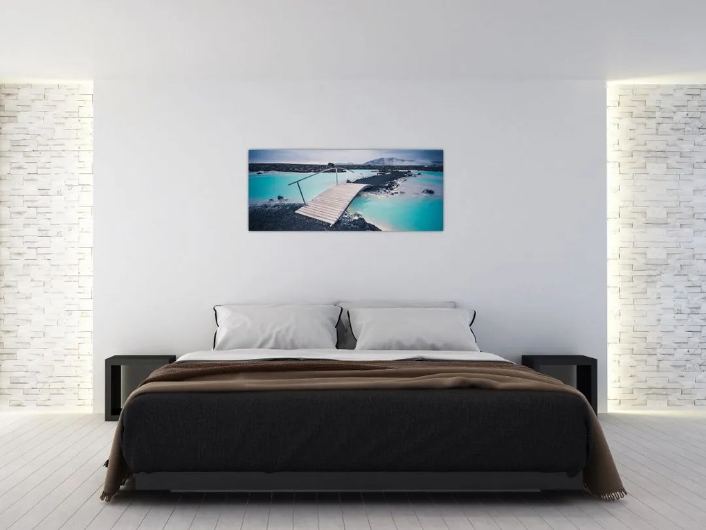 Tablou cu pod din lemn (120x50 cm)