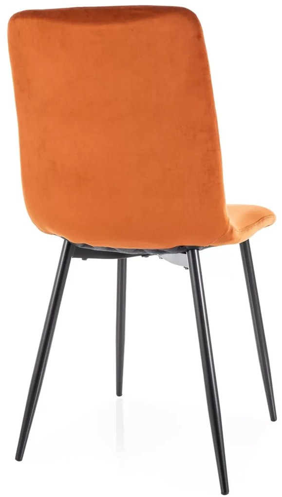 Scaun de sufragerie DAREN VELVET portocaliu