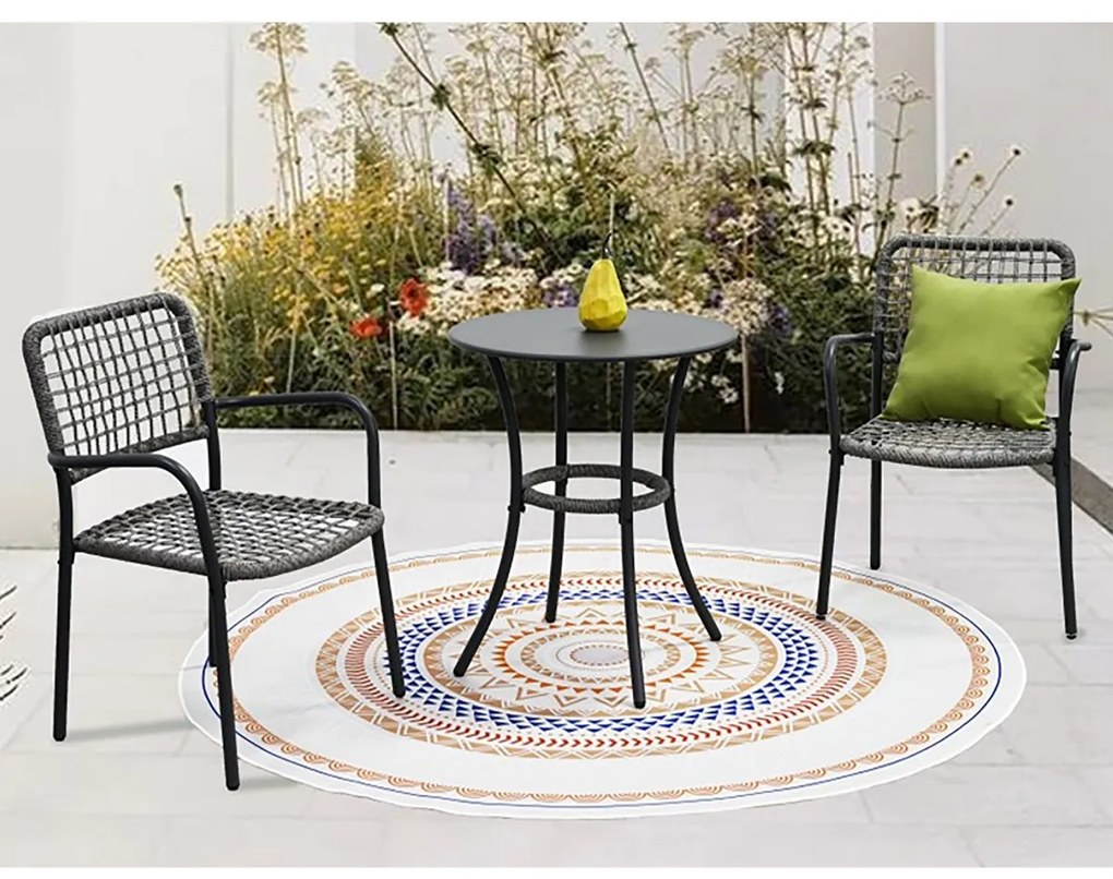 Autronic Set de grădină 1+2, metal, polyrattan,gri , AZ-L1103 GREY