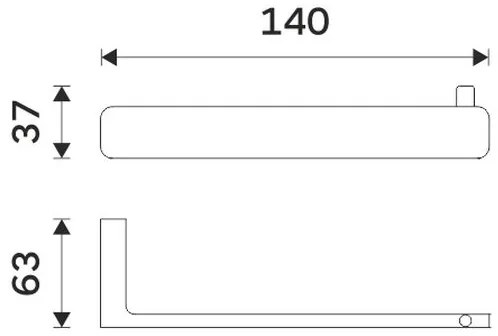NIMCO MAC 29055-90 - Suport hârtie igienică MAYA negru mat