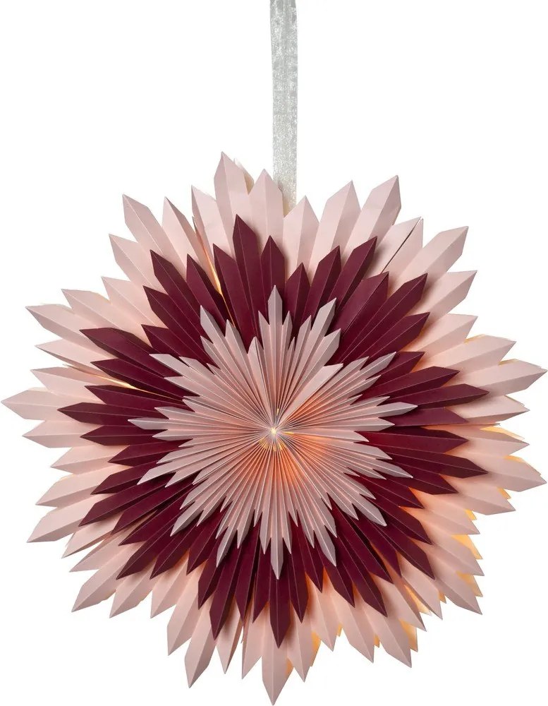 Decorațiune pentru Crăciun Star Trading Ice, roz, ø 60 cm