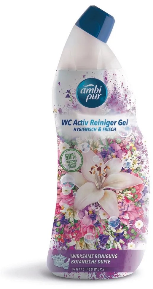 Gel Ambipur WC Active flori albe 750 ml