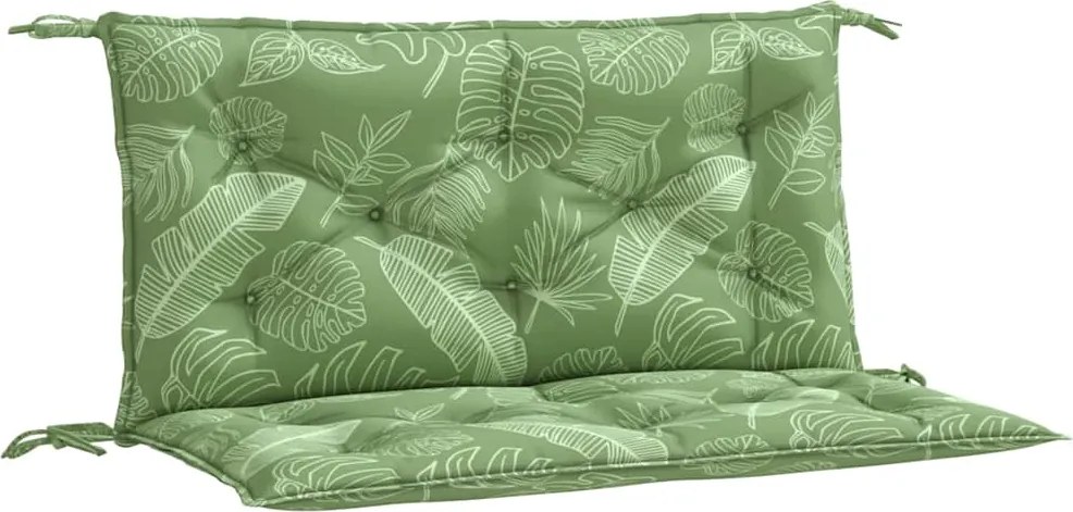 vidaXL Perne bancă de grădină 2 buc. model frunze 100x50x7 cm textil