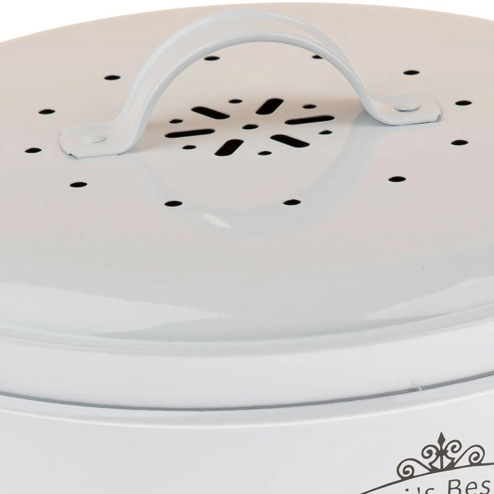 Recipient metalic pentru compost cu filtru decarbon 8 l