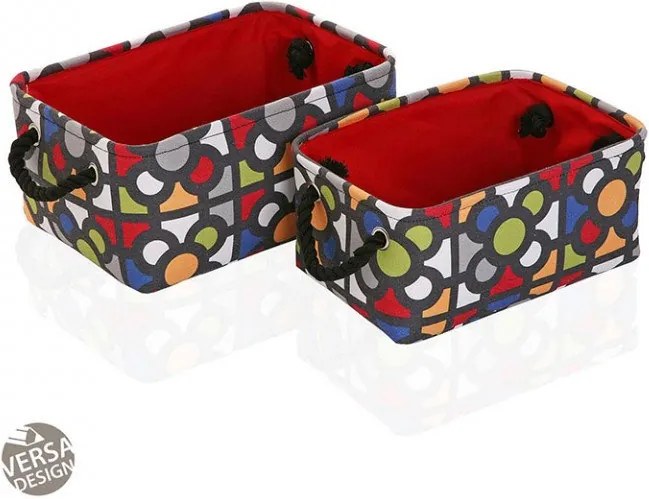 Set 2 cosuri multicolore din poliester Urbano Baskets Versa Home