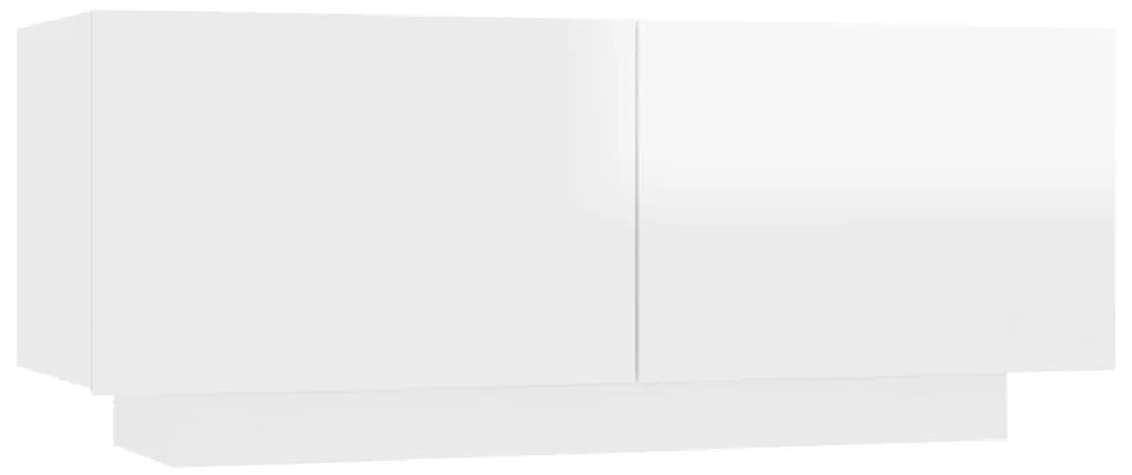 3082771 vidaXL Noptieră, alb extralucios, 100x35x40 cm, lemn prelucrat