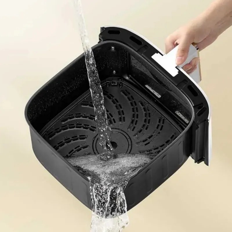 Friteuza cu aer cald Dreame AF30, 2300 W, 7 L, 12 programe, 50-200°C, Caldura ciclonica sus/jos, SmartSteam, LED, NTC, Alb