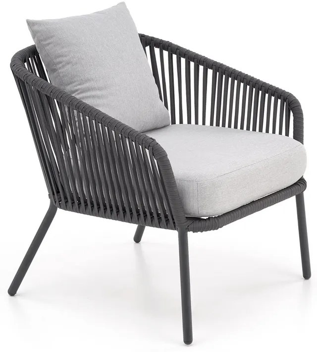 Set de gradina Rocca - 5 locuri, gri