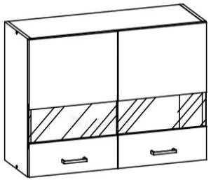 Dulap superior de bucătărie Estell EZ6 G80W. 762604