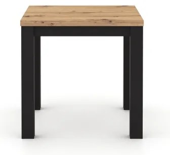 Masă de dining extensibilă ZARO, stejar artisan/negru