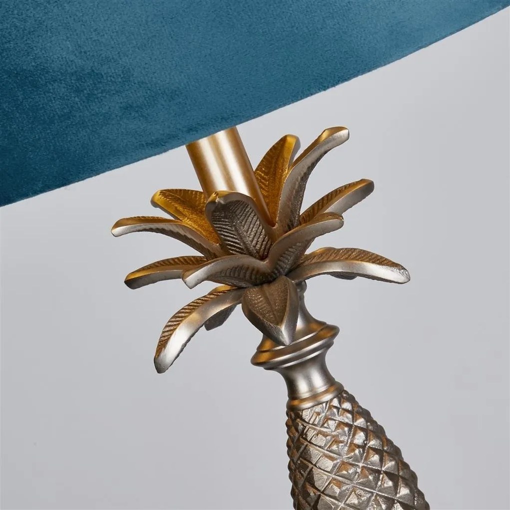 Veioza/Lampa de masa design lux elegant Belle argintiu/teal