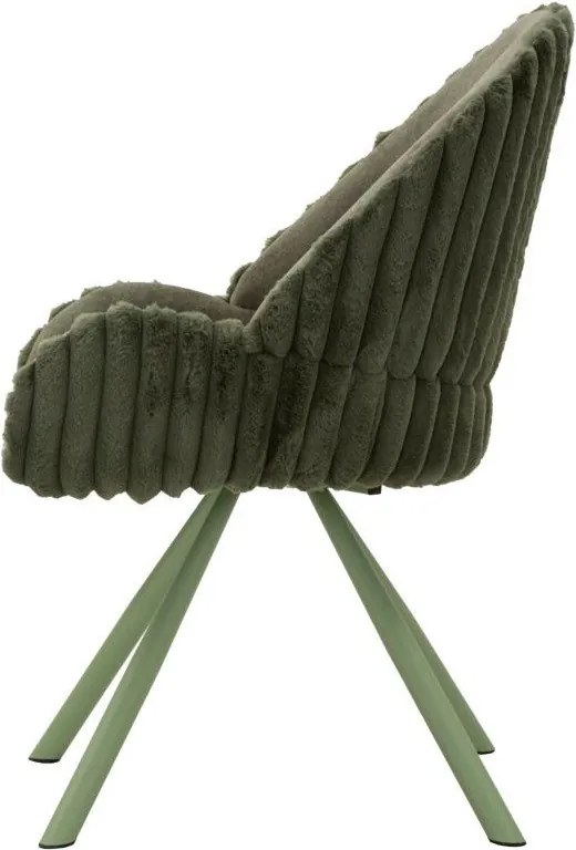 Set de scaune de sufragerie verde cu cotiere 2 buc. tapițat Stockholm – Mauro Ferretti