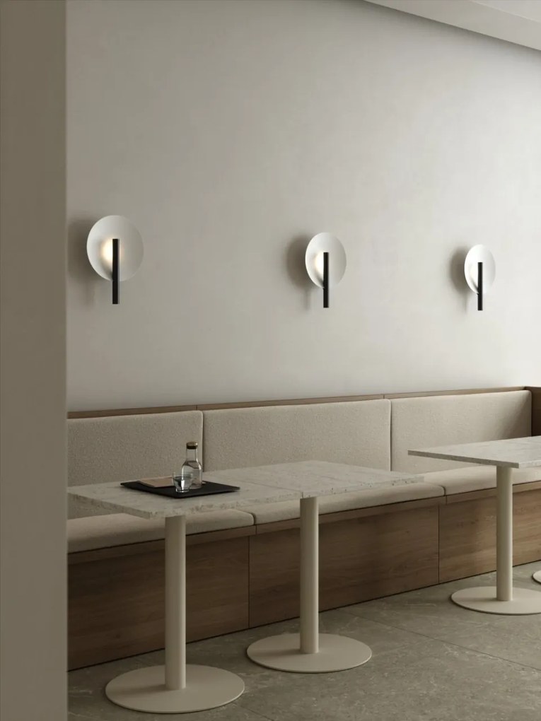 Aplica de perete ambientala design nordic Furiko negru/alb