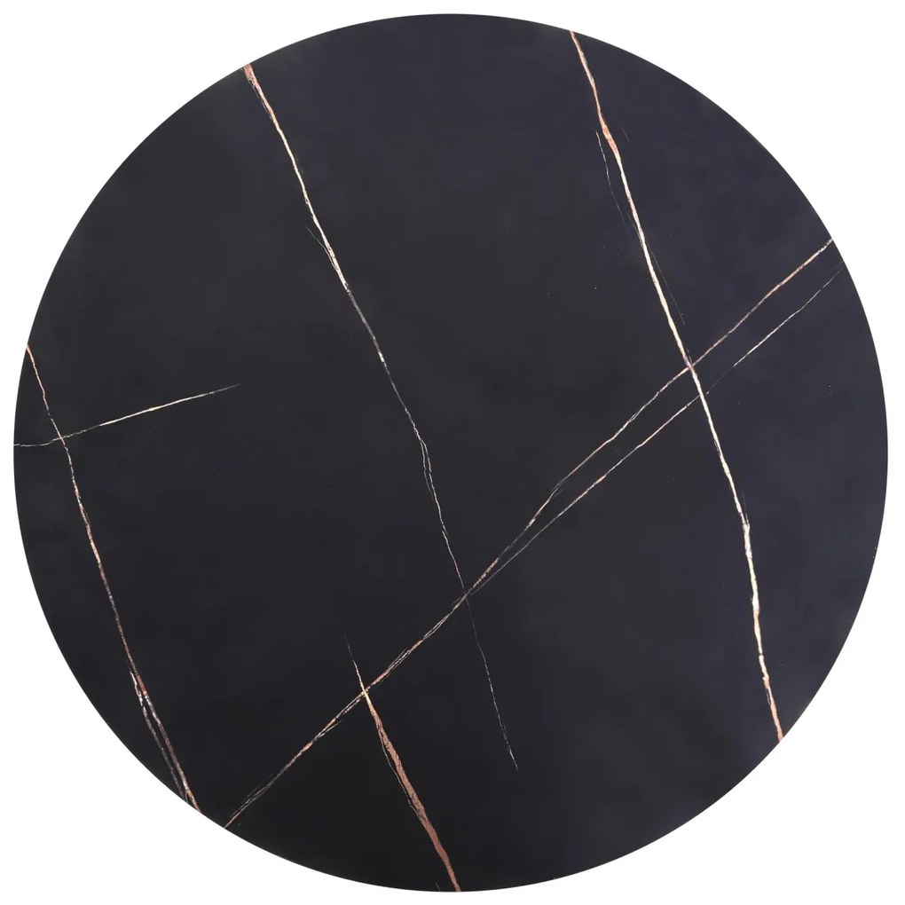 Masuta cafea Antica marble negru – H36 cm
