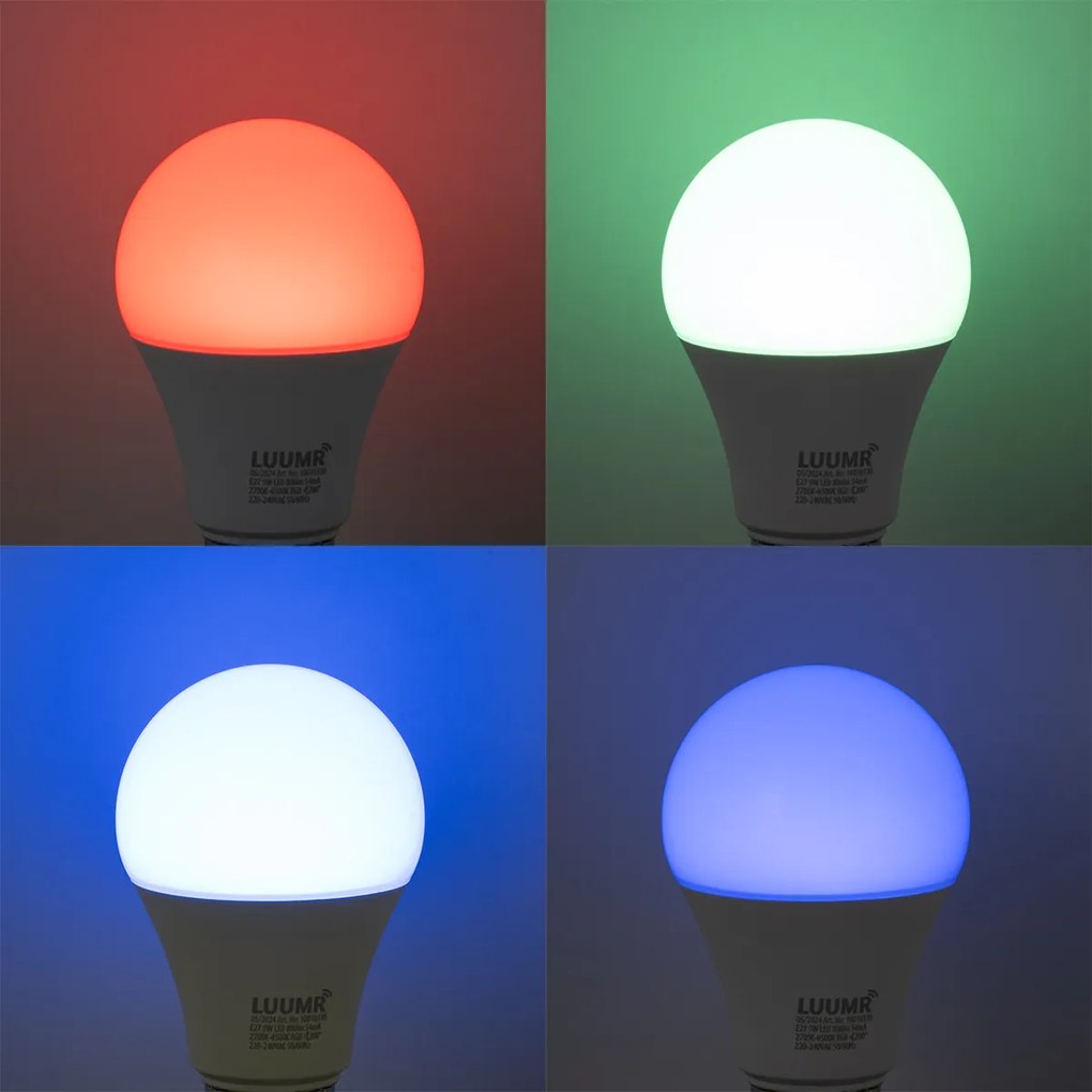 Lampă LED dimabilă E27 RGBW A60 Opal 9W 806 lm 2700-6500K