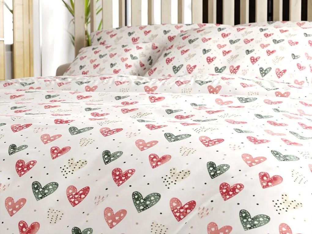 Lenjerie de pat creponata CUPIDA POLY cu model. Dimensiune lenjerie de pat: 70 x 90 cm | 140 x 200 cm