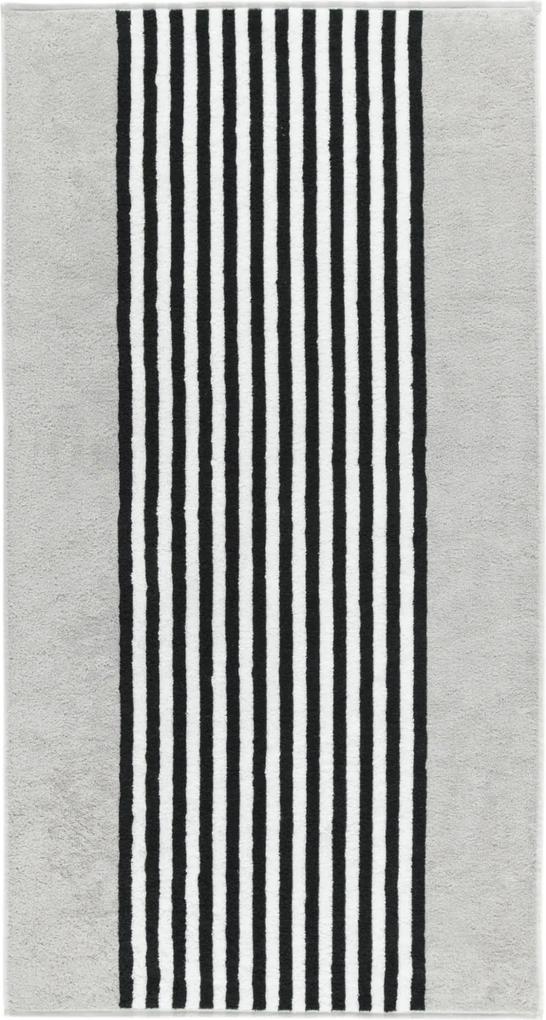 Prosop baie Cawo Black &amp; White Stripes 70x140cm, 76 argintiu