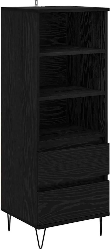 vidaXL Bufet cu sertar Stejar Negru 40 x 36 x 110 cm Lemn compozit