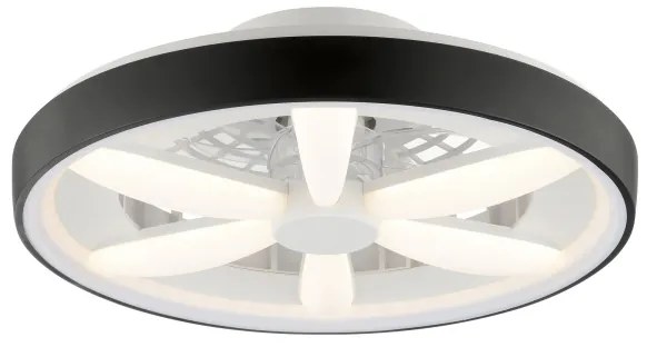 Ventilator LED RGBW de tavan cu lumină Brilliant GAIANO LED/48W/230V negru + telecomandă
