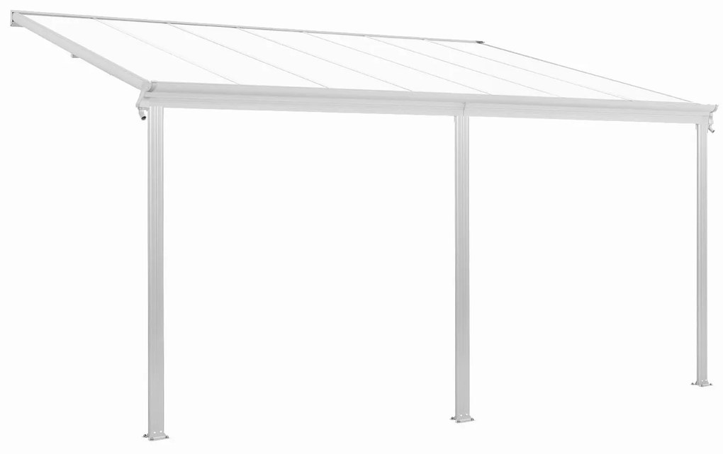 Pergola Borneo 5,5x3m s dvojstennými doskami biela