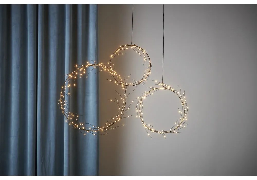 Decorațiune luminoasă neagră ø 24 cm de Crăciun Nike – Star Trading