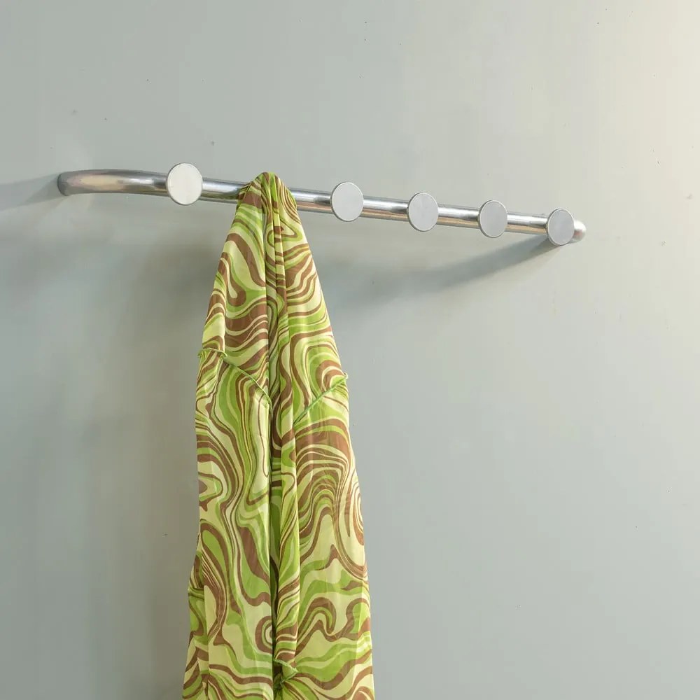 Cuier de perete argintiu din metal 75 cm Retro – Spinder Design