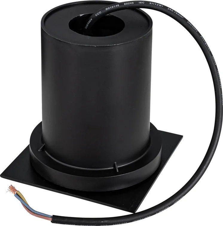 Set de 4 spoturi de exterior negre pătrate reglabile IP65 - Delux