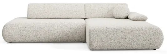 Colțar extensibil PRATO în L, cu spațiu de depozitare, partea dreaptă, bej