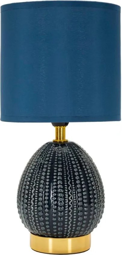 Veioză albastră din ceramică cu abajur textil (înălțime 30,5 cm) Flavi – Mauro Ferretti