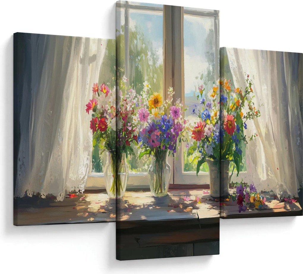 Tablou - Buchet la fereastră (90x60 cm)