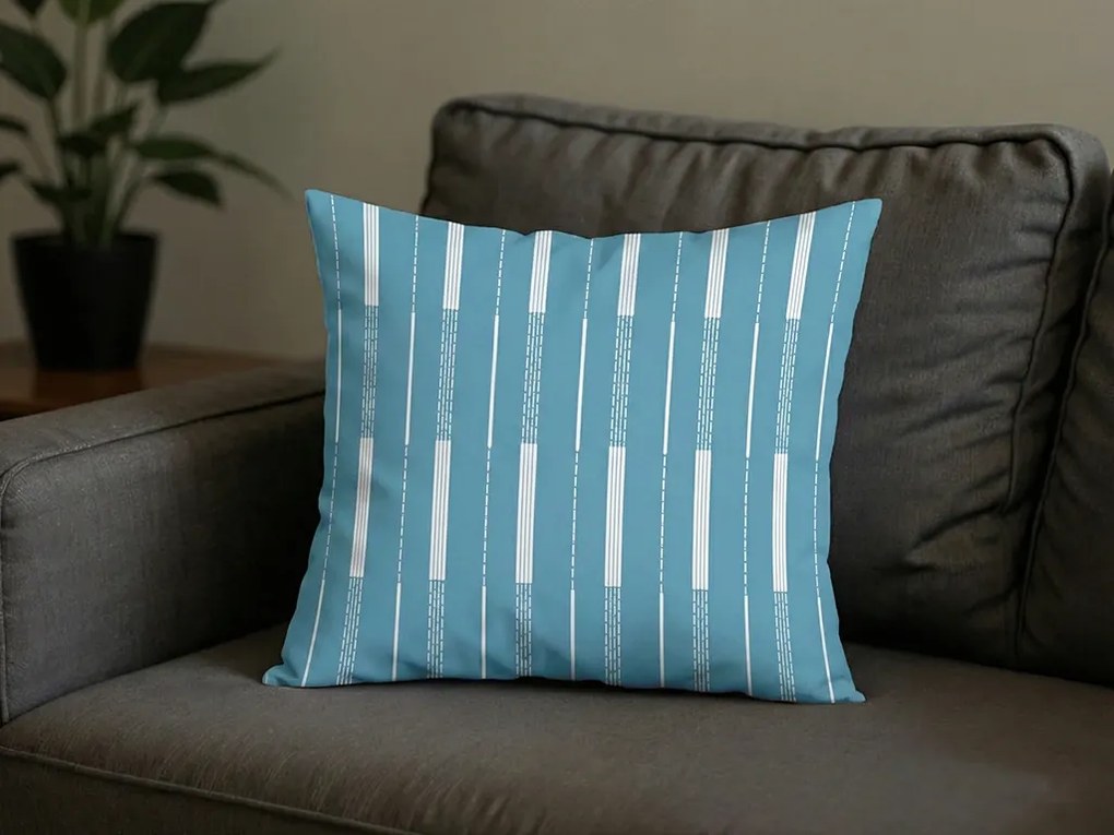 Fata de perna din microflanel STRIPELLE 40x50 cm, albastru