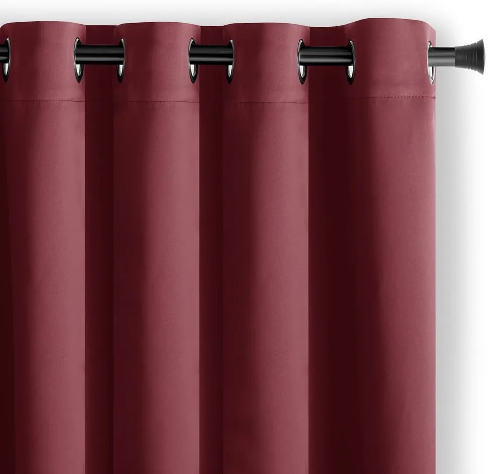 Draperie burgundy dimout (semi-opacă) 140x245 cm Kierra – Restilo