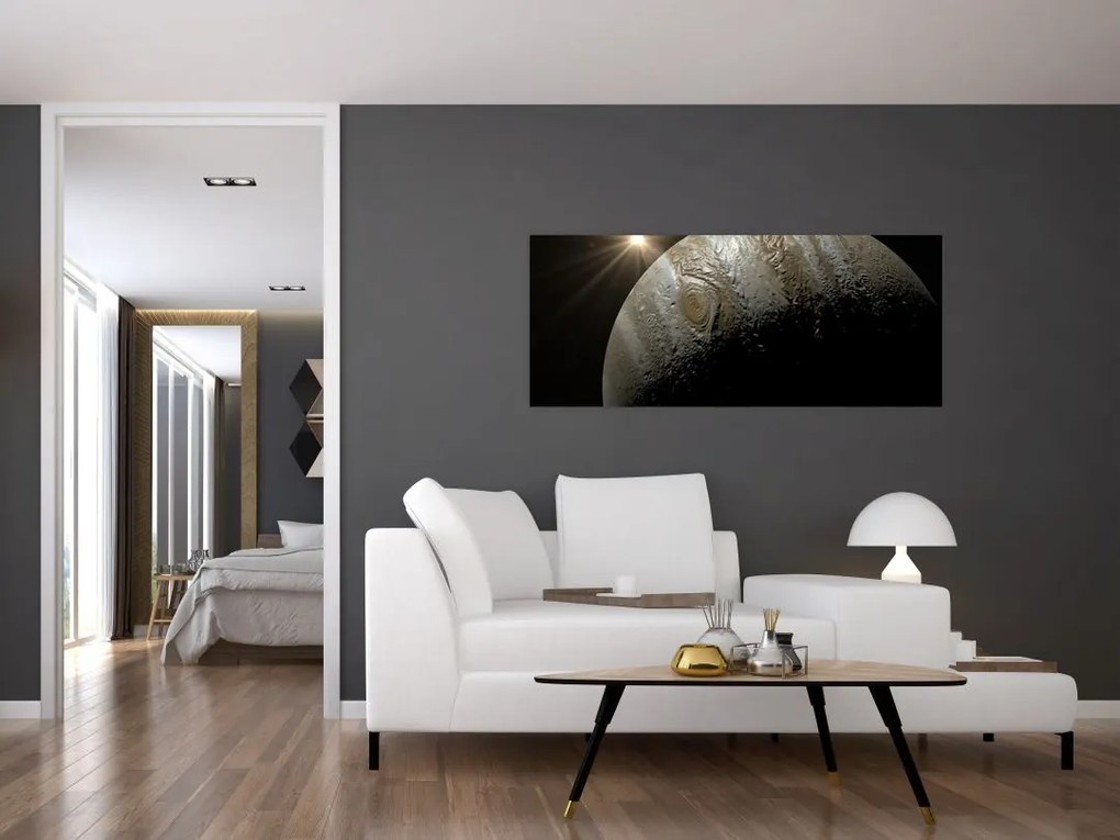 Tablou cu planetă în cosmos (120x50 cm)