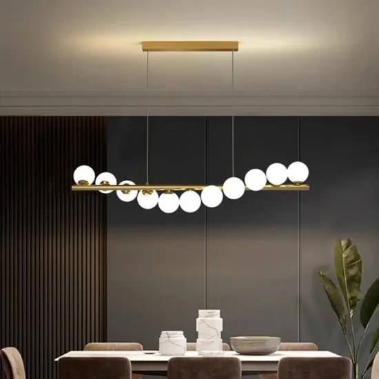 Lustra LED Pendul Elit's Imala, 11Abajururi, bec G9 Gold