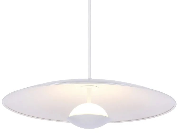 Lustră albă LED cu abajur din metal Lund – Candellux Lighting