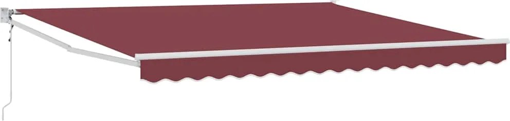 vidaXL Copertina retractabilă automat, vișiniu, 400x300 cm