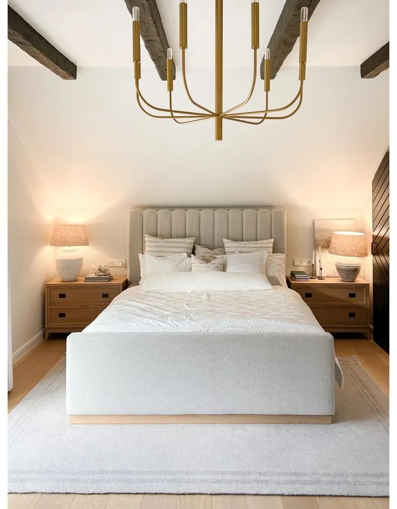 Covor crem din lână 300x400 cm Calisia M Grid Rim – Agnella