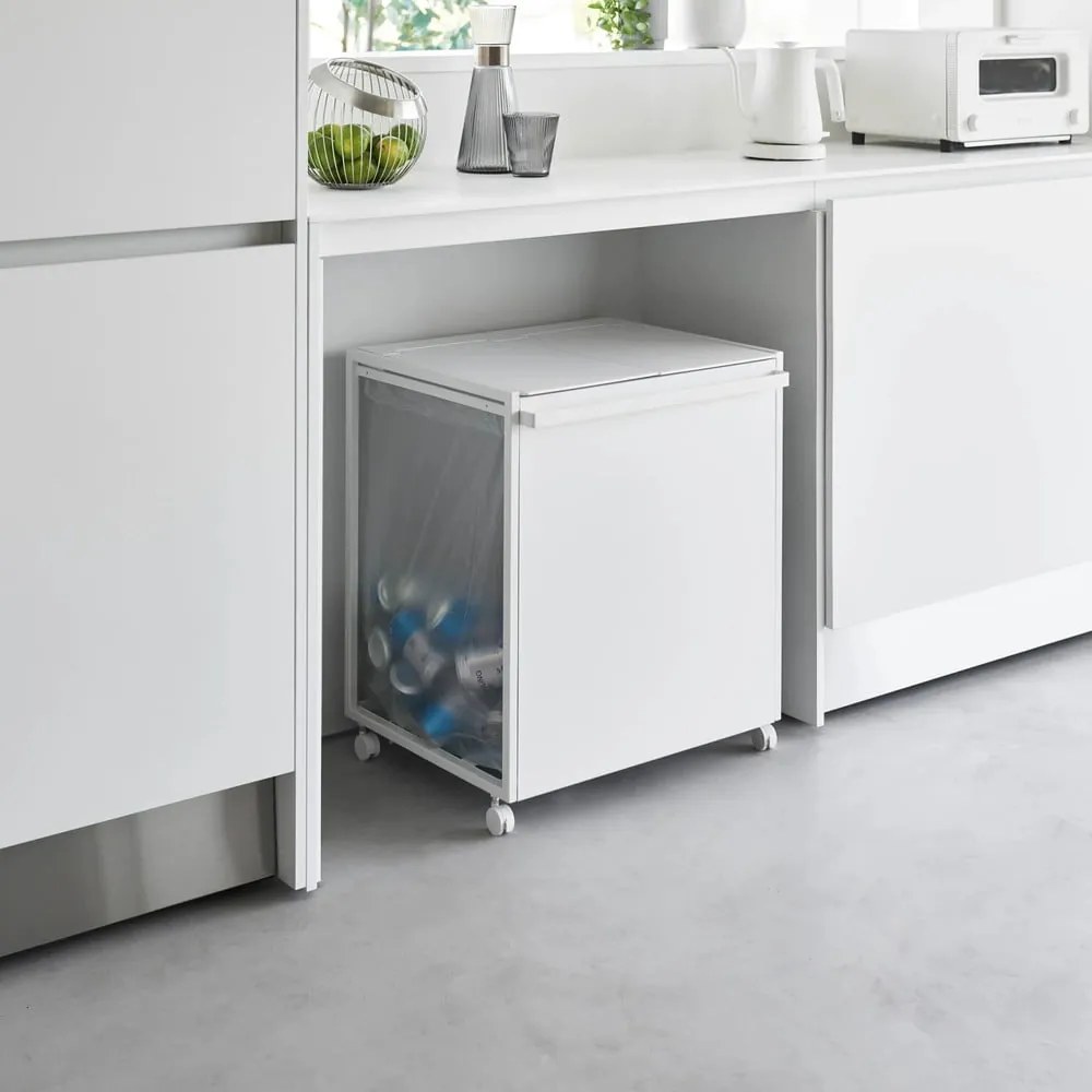 Coș de gunoi alb de reciclat din metal Tower – YAMAZAKI